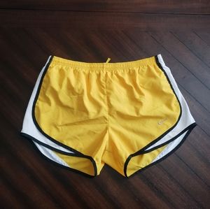 Nike womans yellow running shorts size medium